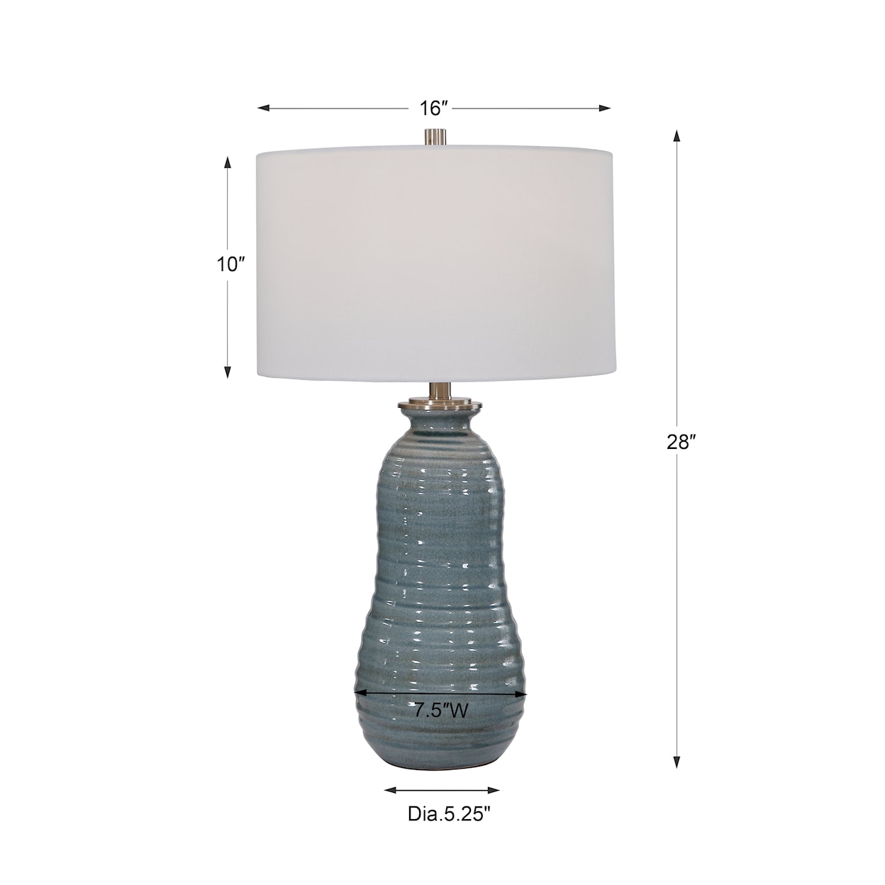 Uttermost Table Lamps Zaila Light Blue Table Lamp