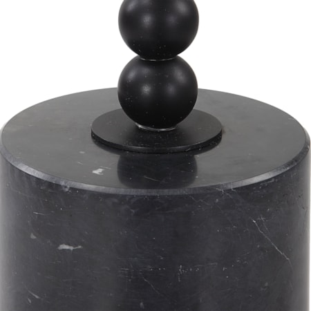 Bead Black Marble Drink Table