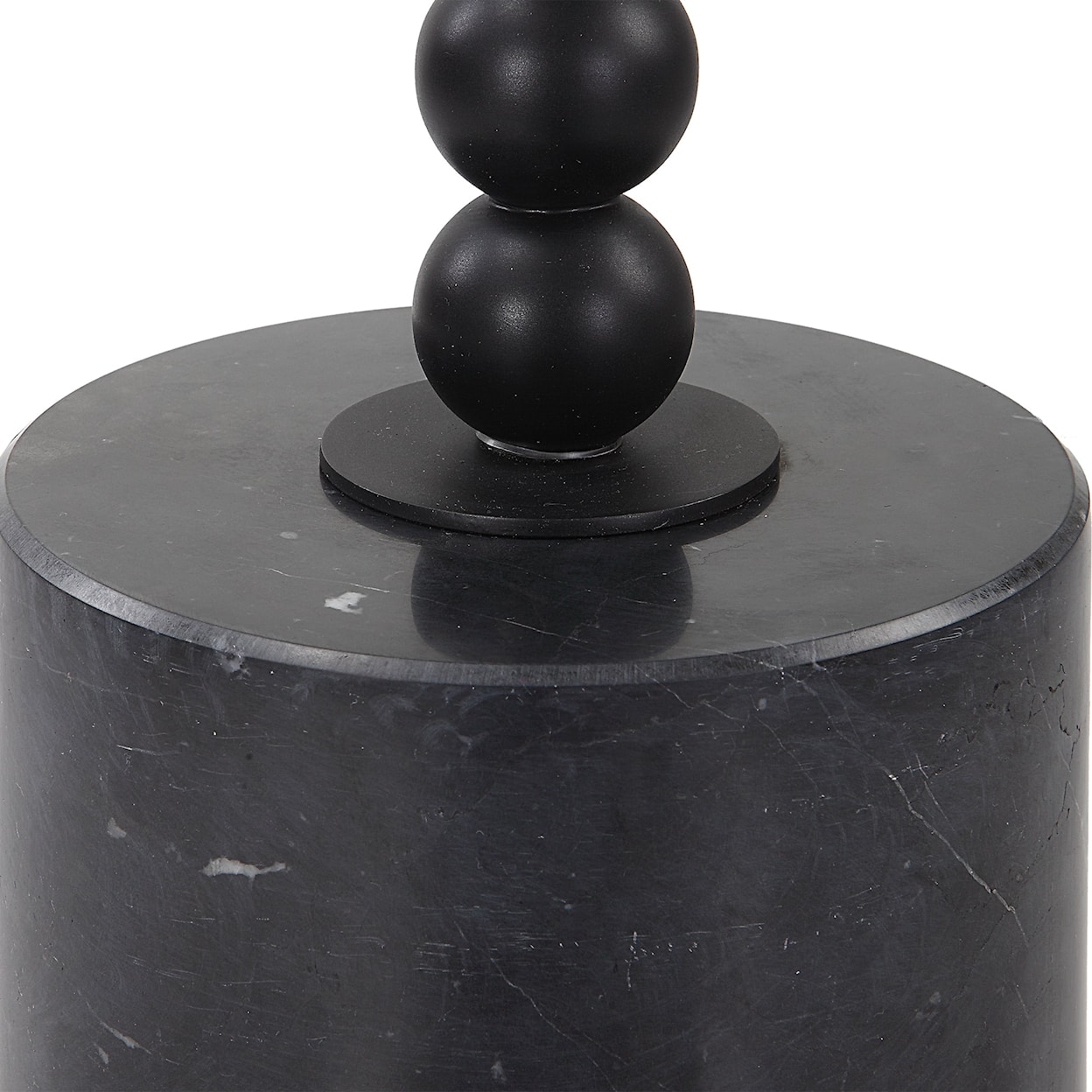 Uttermost Bead Bead Black Marble Drink Table