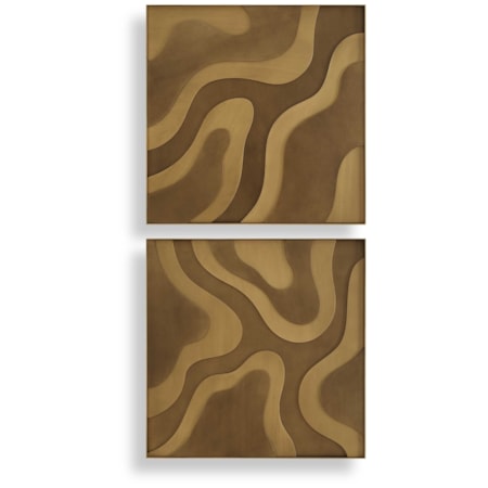 Golden Terrain Wooden Wall Decor