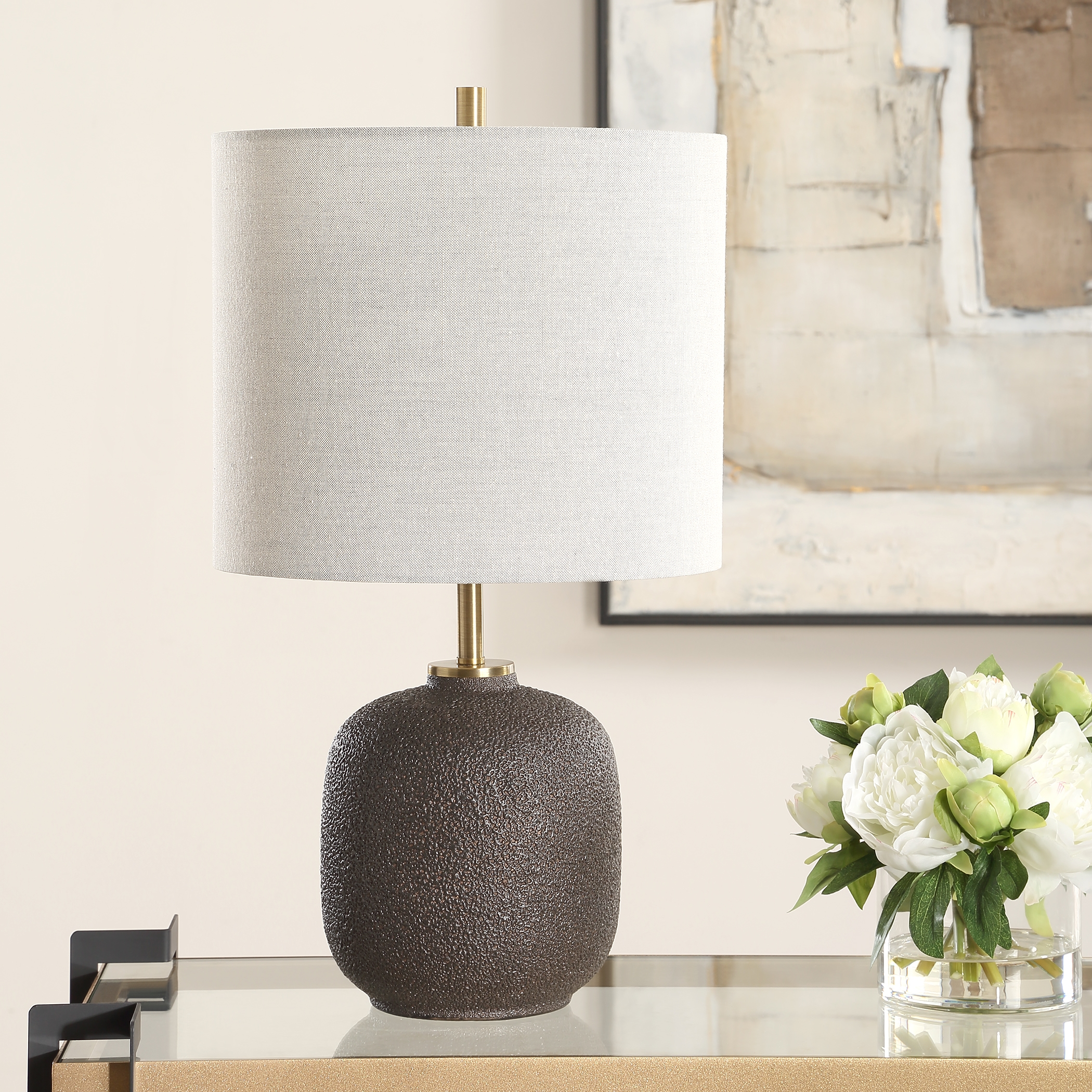 Blacktop Textured Buffet Lamp