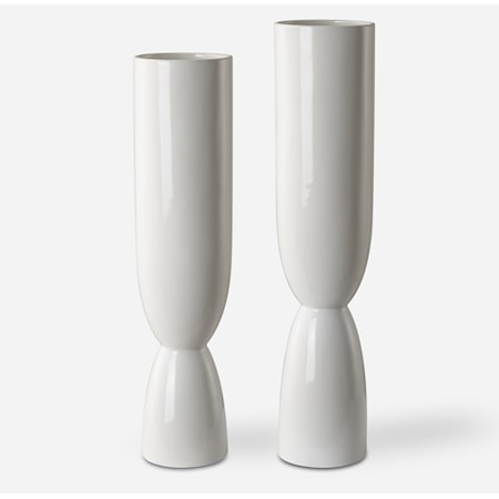 Kimist White Vases S/2