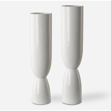 Kimist White Vases S/2