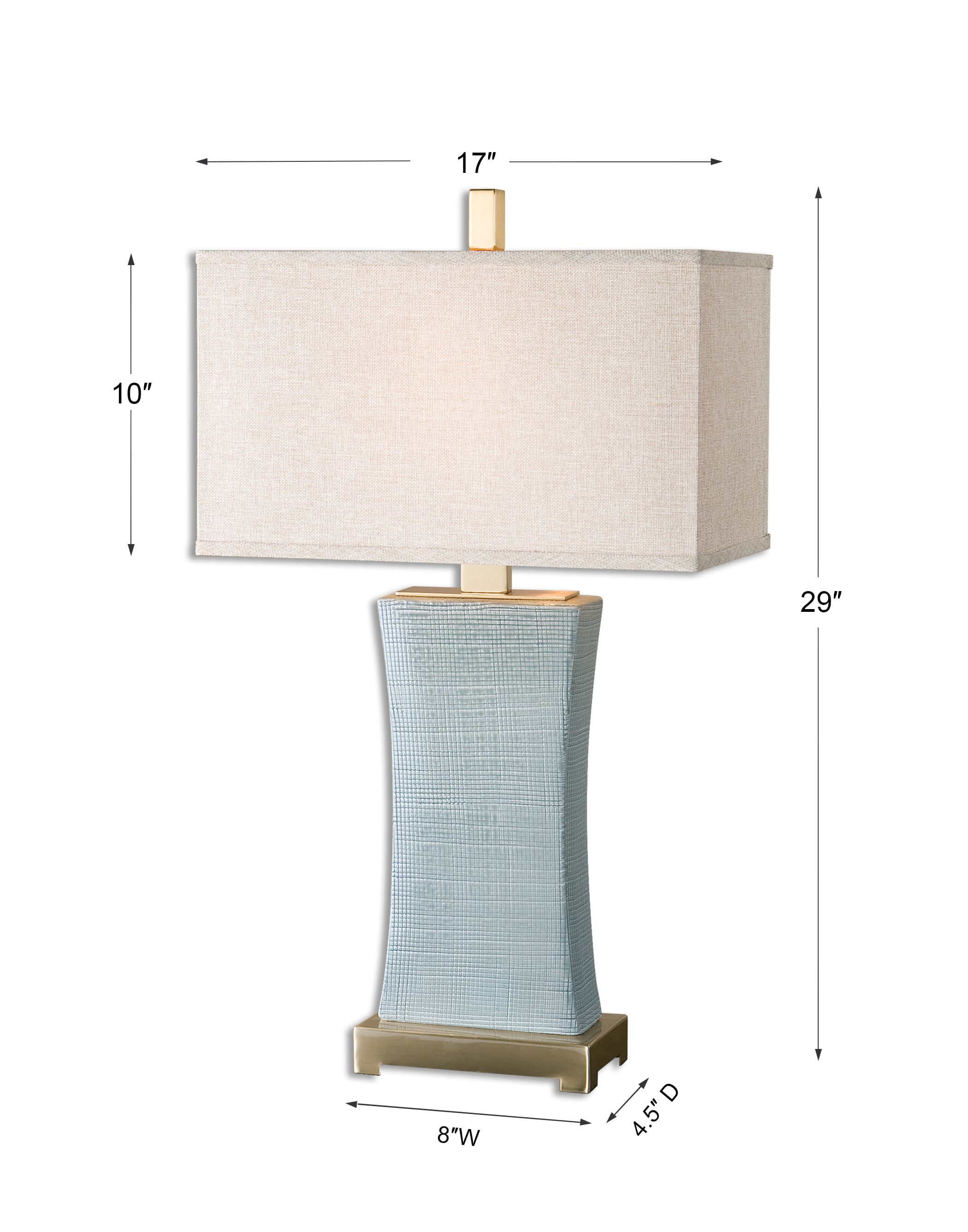 blue and gray table lamps