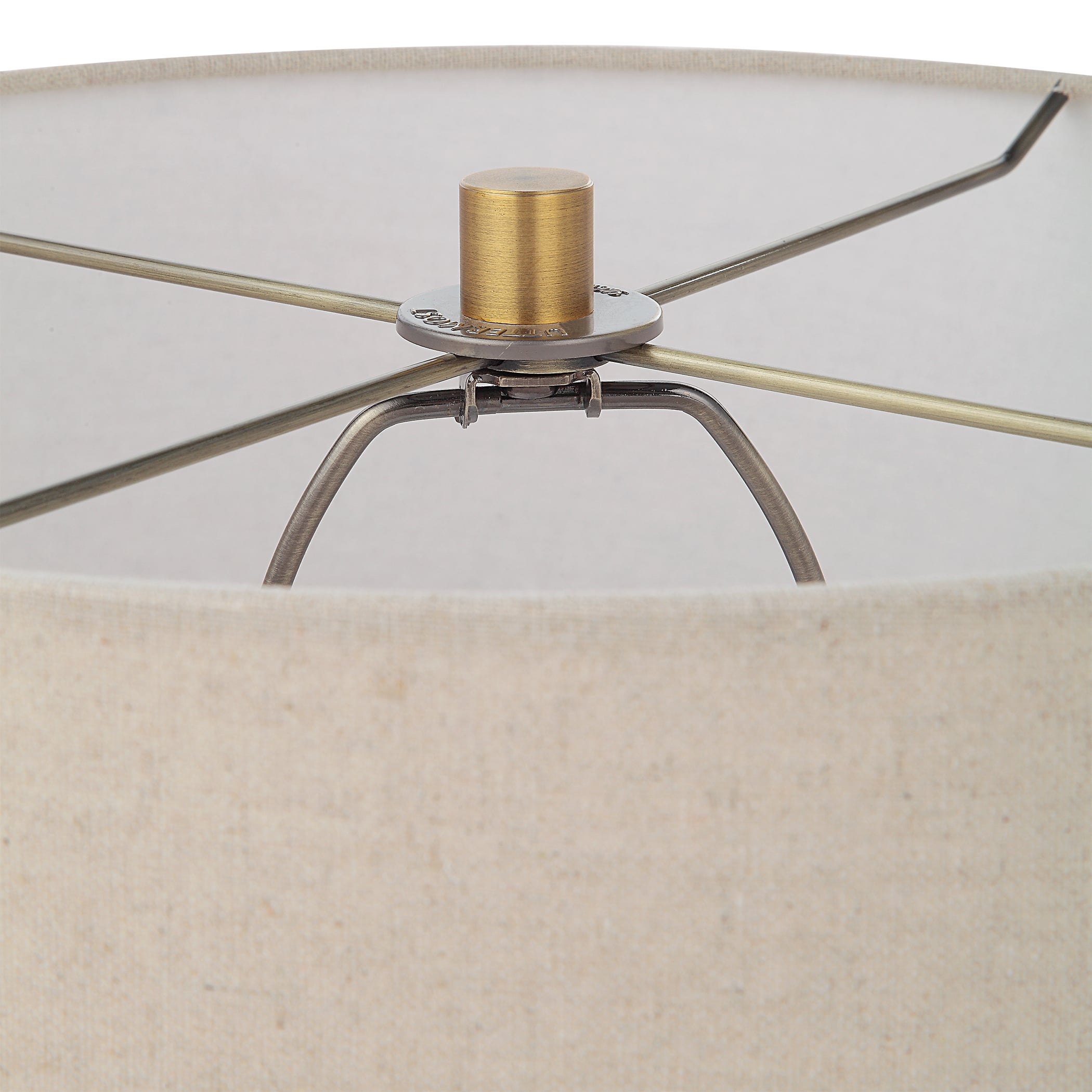 Uttermost Spyglass Spyglass Black Wood Grain Table Lamp