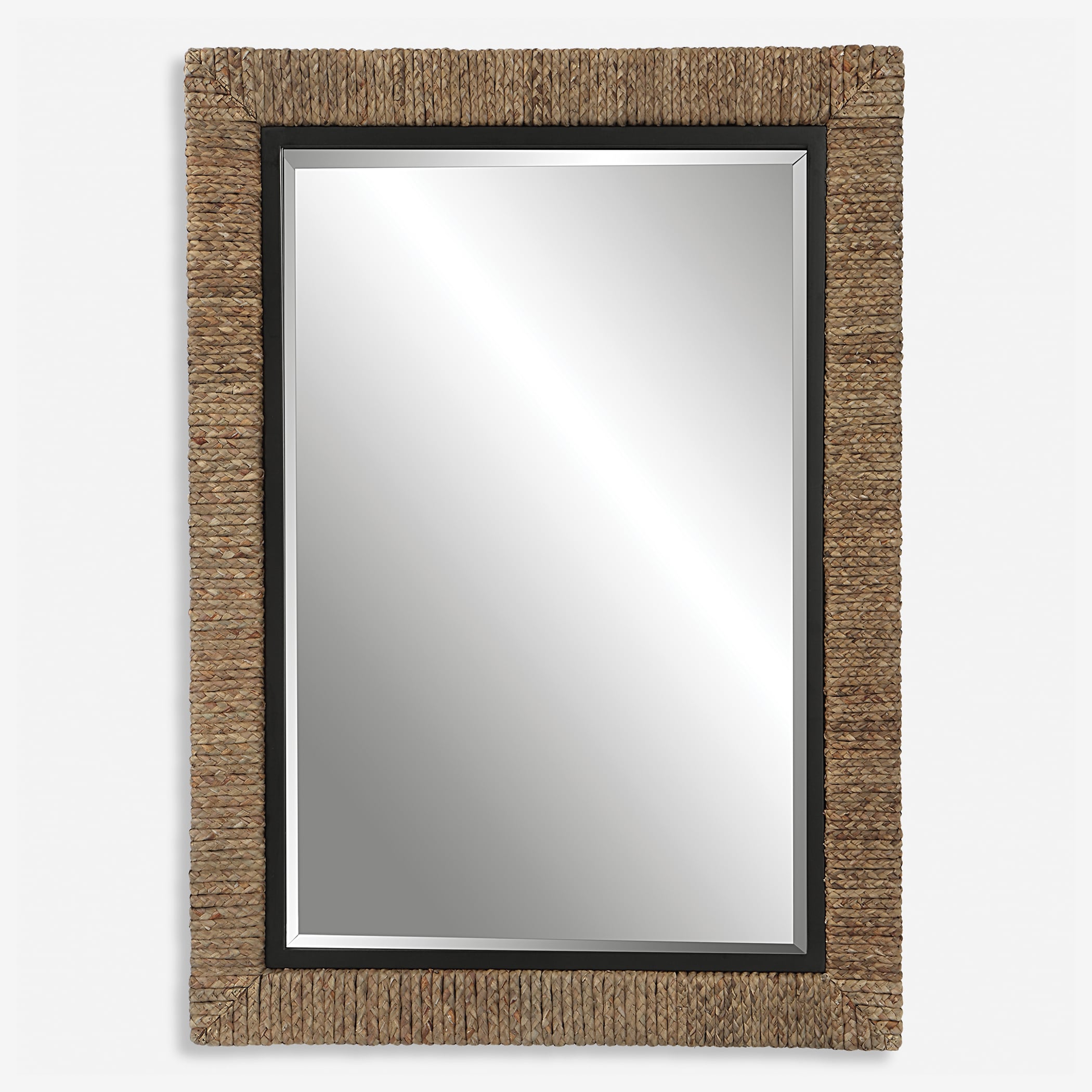 Island Braided Straw Mirror