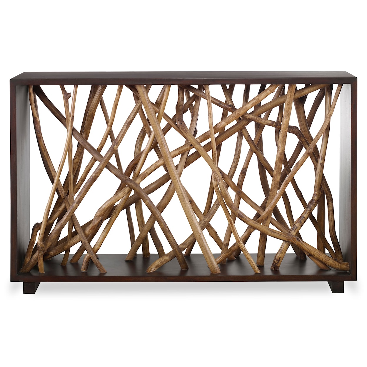 Uttermost Teak Maze Teak Maze Console Table