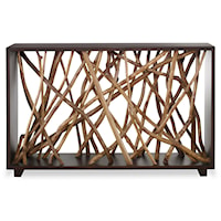 Teak Maze Console Table