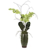 Uttermost Valdive Accent Orchids with Clear Glass Vase