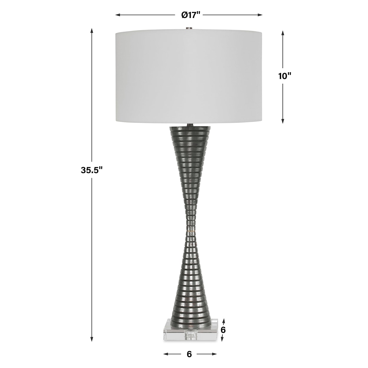 Uttermost Table Lamps Renegade Ribbed Iron Table Lamp