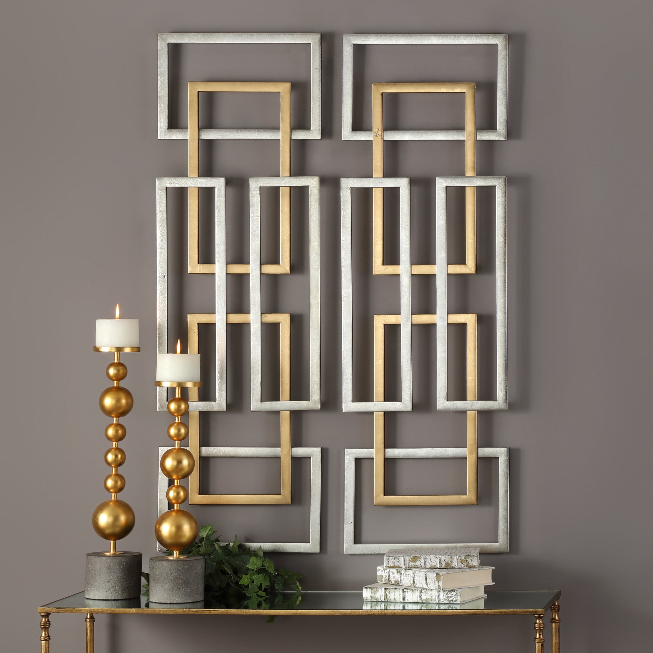 Aerin Geometric Wall Art, S/2