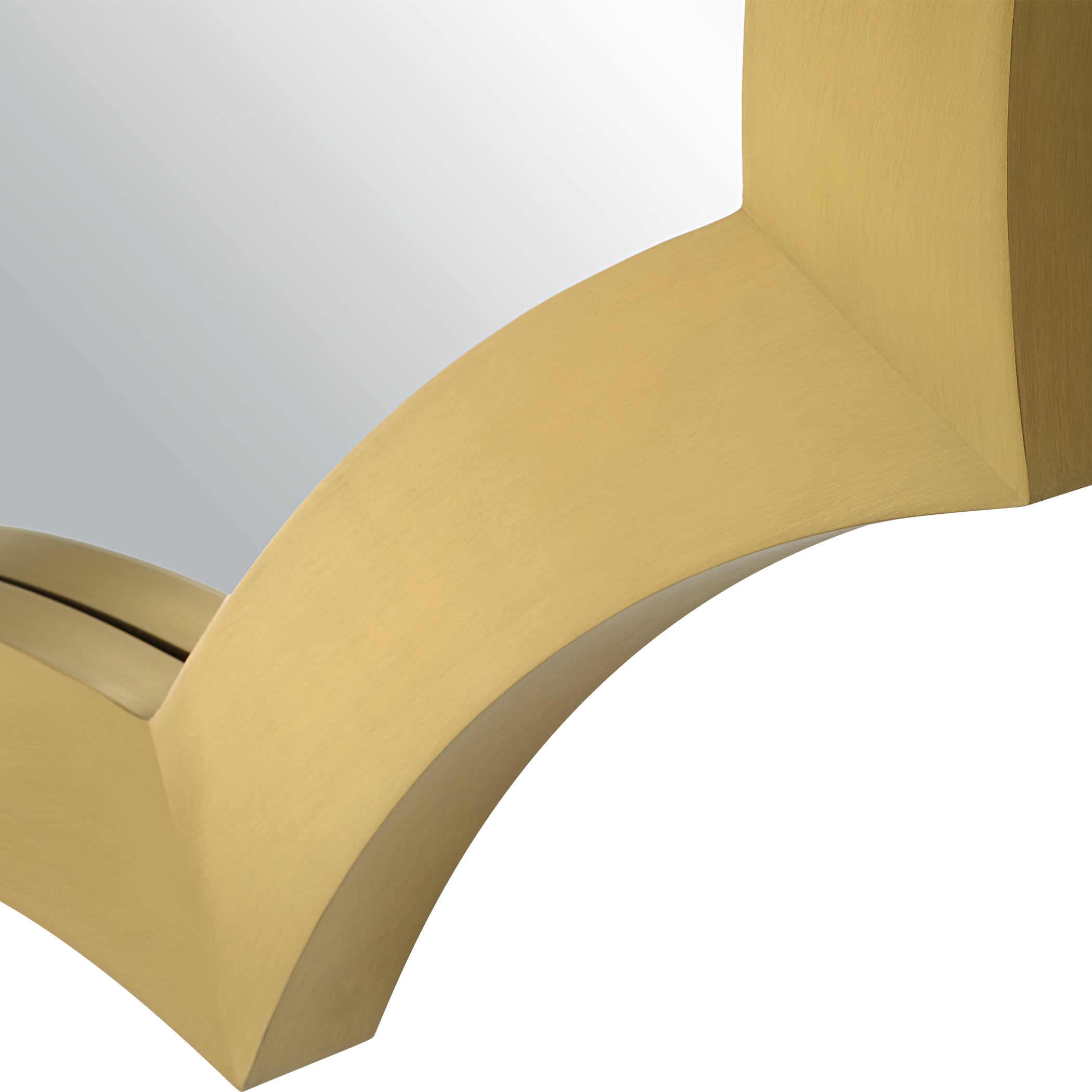 Brushed Brass Round Mirror