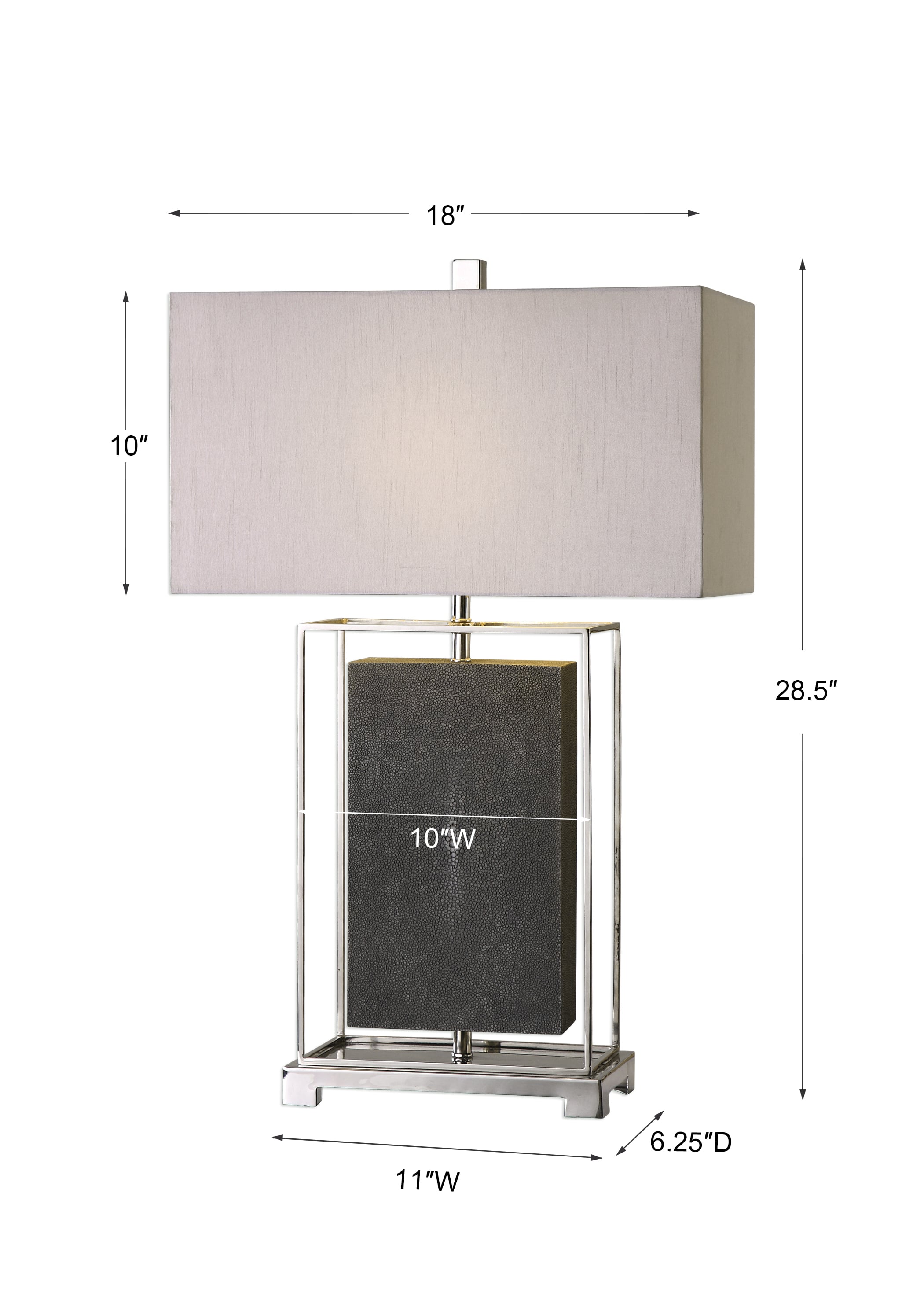 Sakana Gray Textured Table Lamp