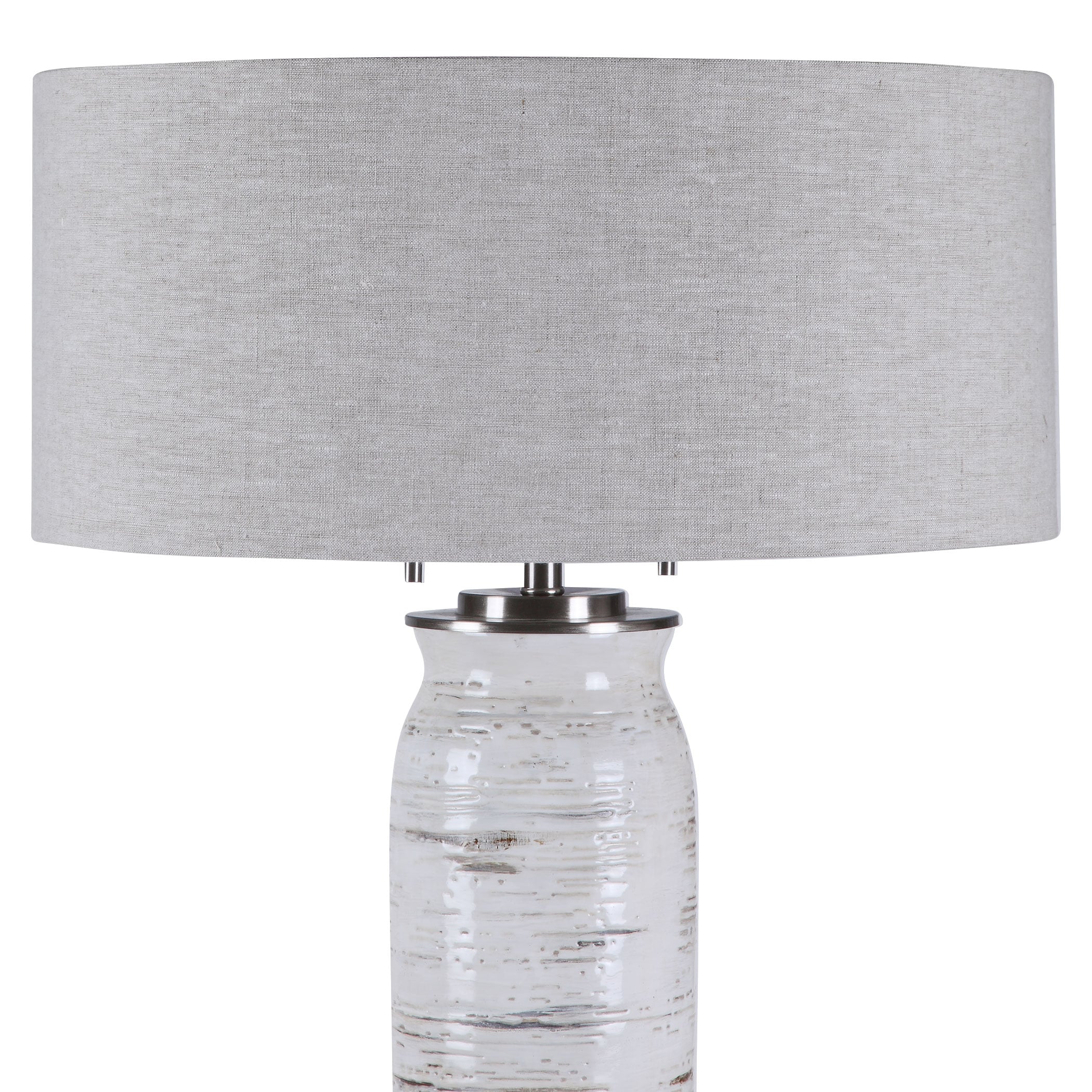 Uttermost Table Lamps Lenta White Table Lamp