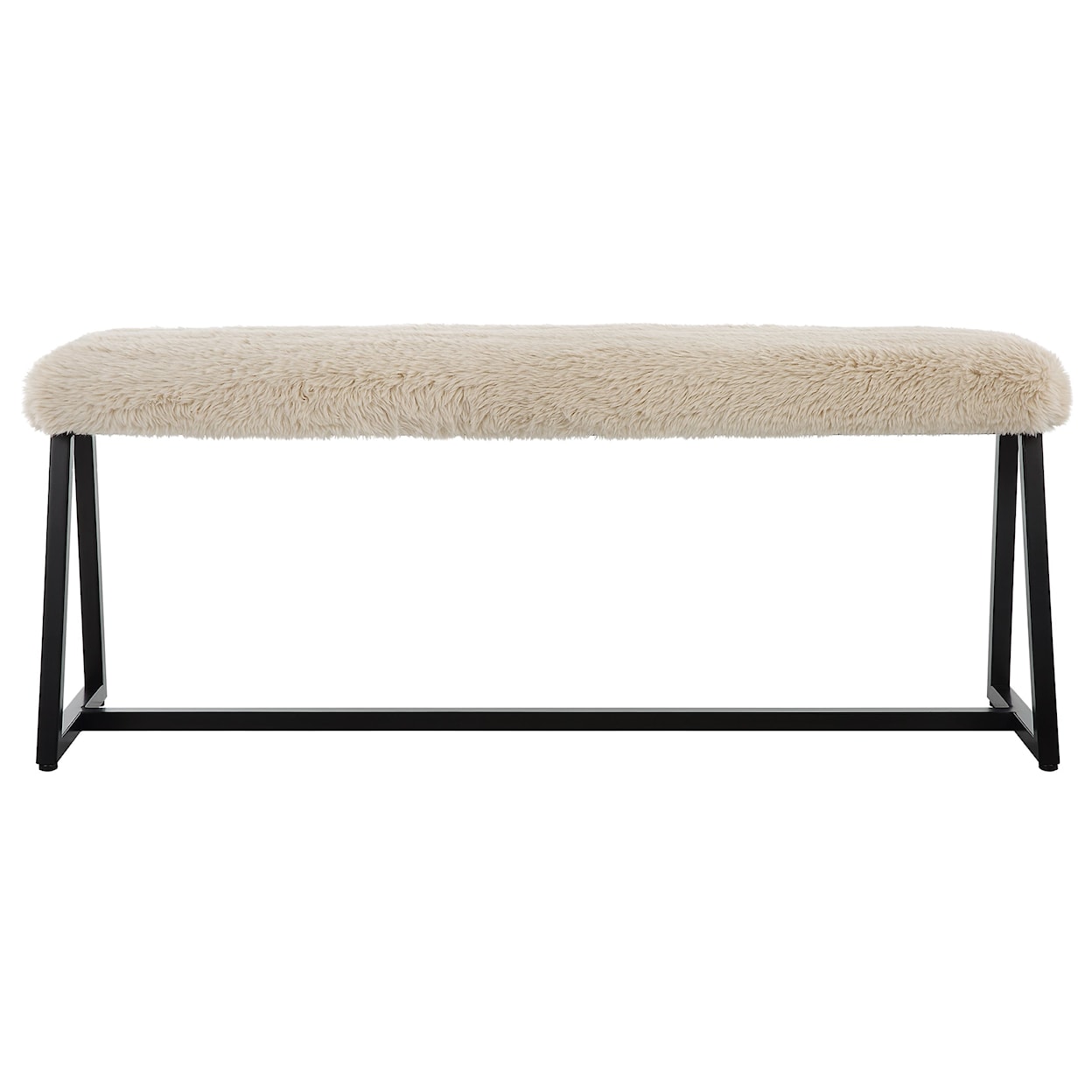 Uttermost Taupo Taupo Sheepskin Bench