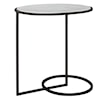 Uttermost Twofold White Marble Accent Table