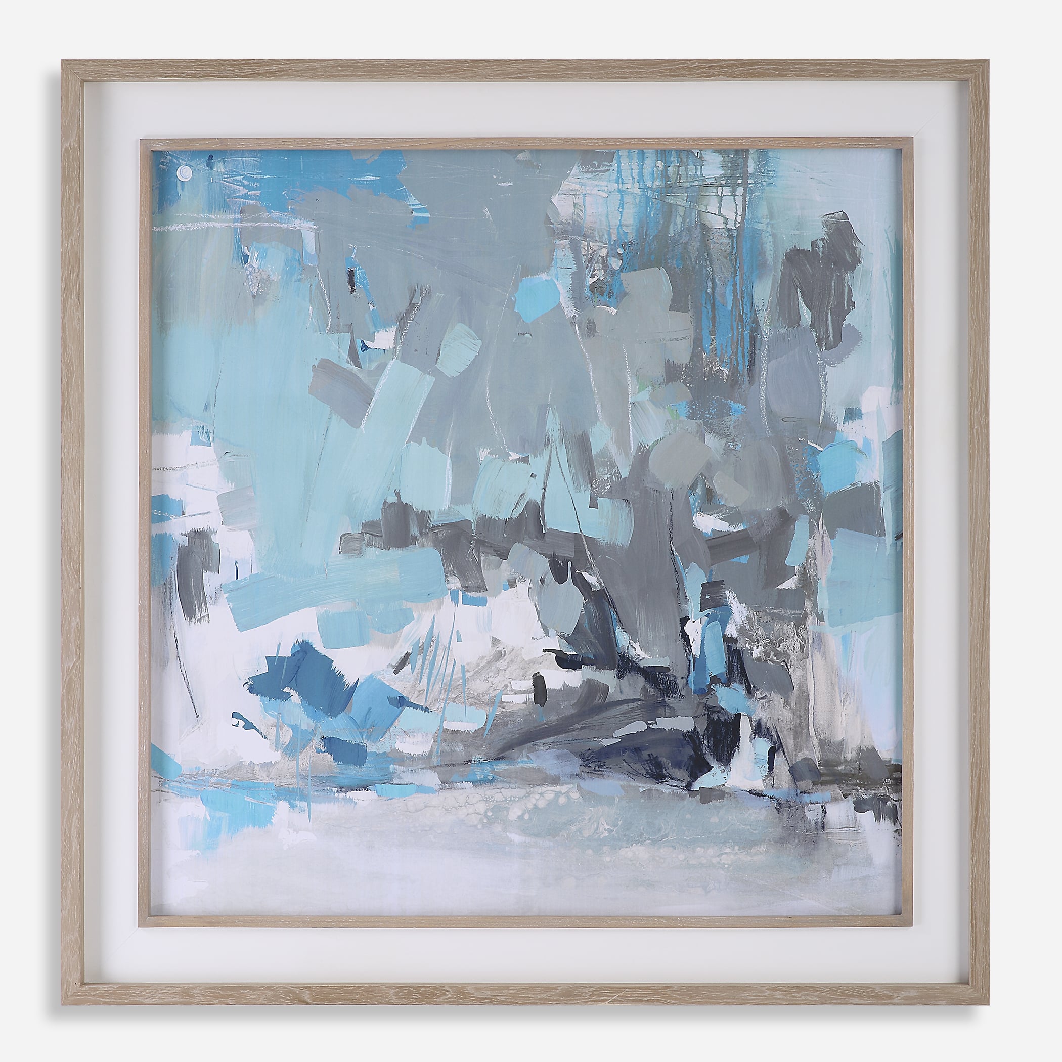 Misty Moonlight Abstract Framed Print
