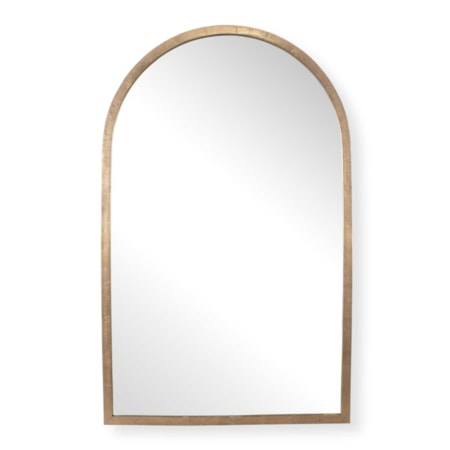 Vestry Antique Brass Arch Mirror