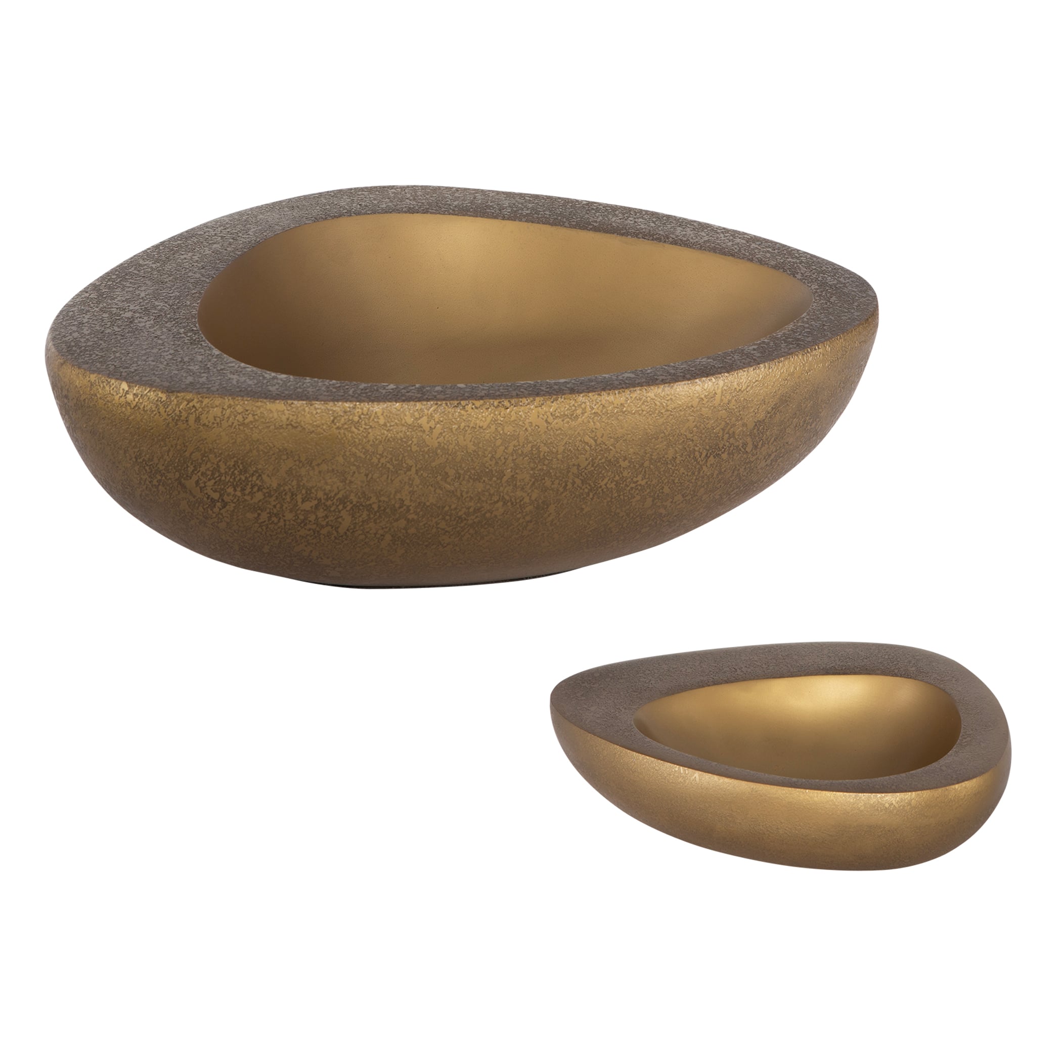 Ovate Brass Bowls Set Of 2