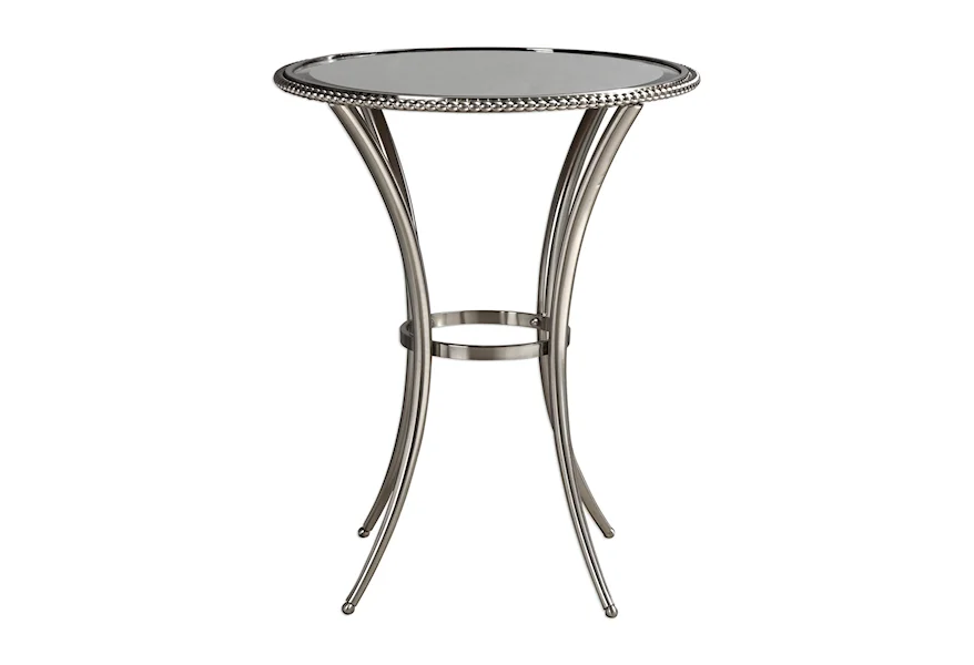 Accent Furniture - Occasional Tables Sherise Beaded Metal Accent Table by Uttermost at Goffena Furniture & Mattress Center