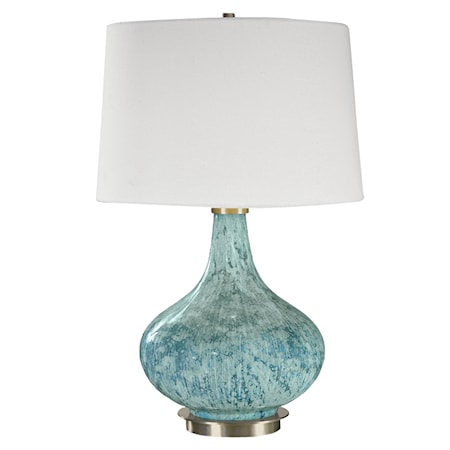 Celinda Blue Gray Glass Lamp