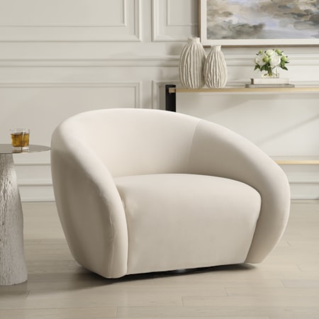 Desoto Cream Swivel Chair