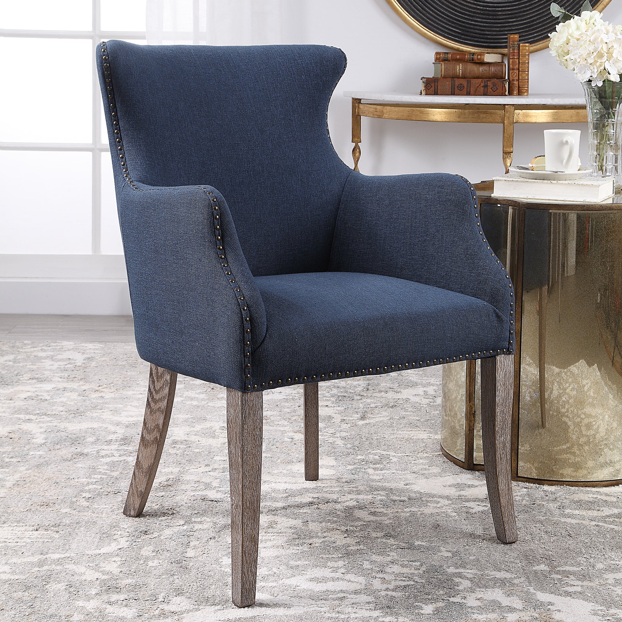 Yareena Blue Wing Chair