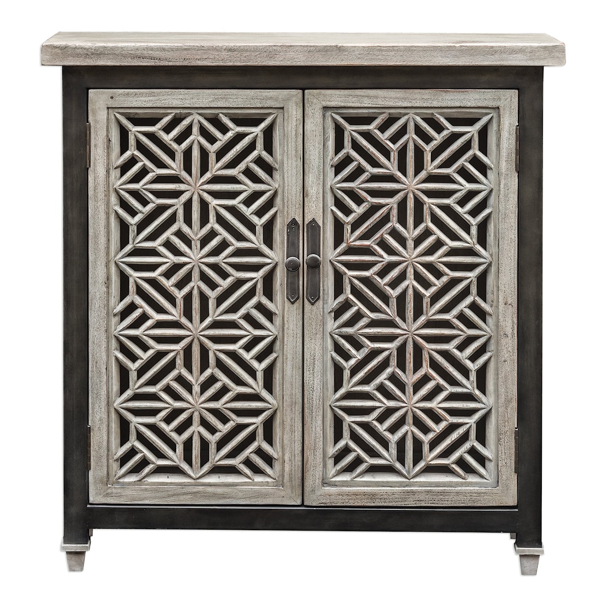 Uttermost Accent Furniture - Chests Branwen Aged White Accent Cabinet