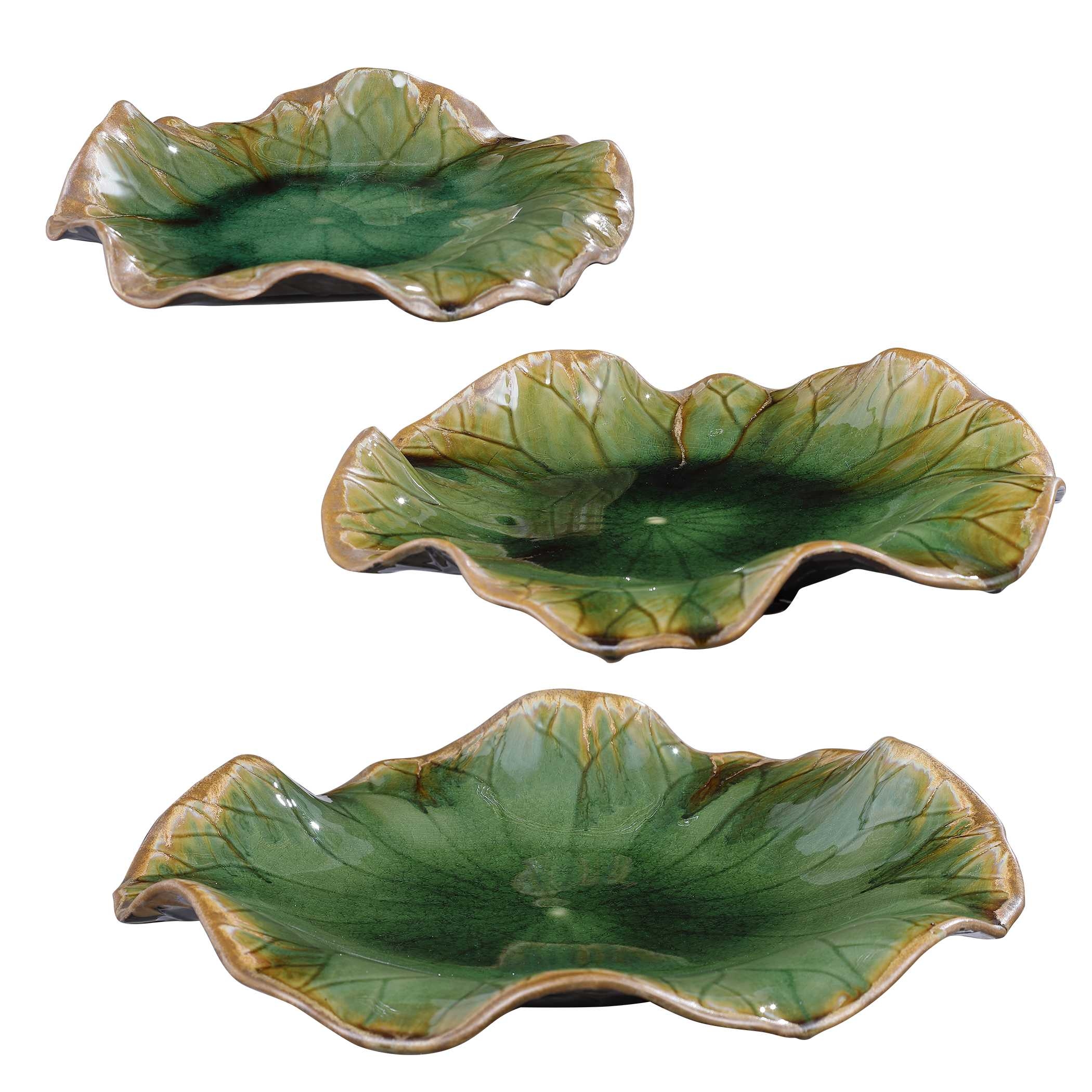 Uttermost Abella Abella Green Ceramic Wall Decor
