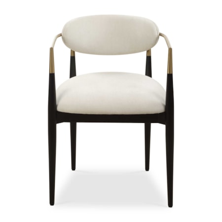 Moxie White Dining Arm Chair