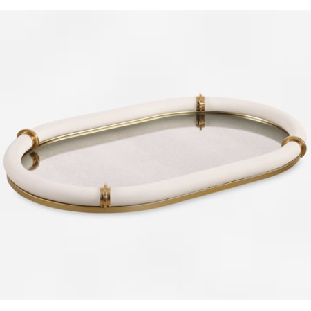 Cyprus Leather Oval Tray