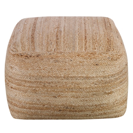 Camden Braided Hemp Pouf