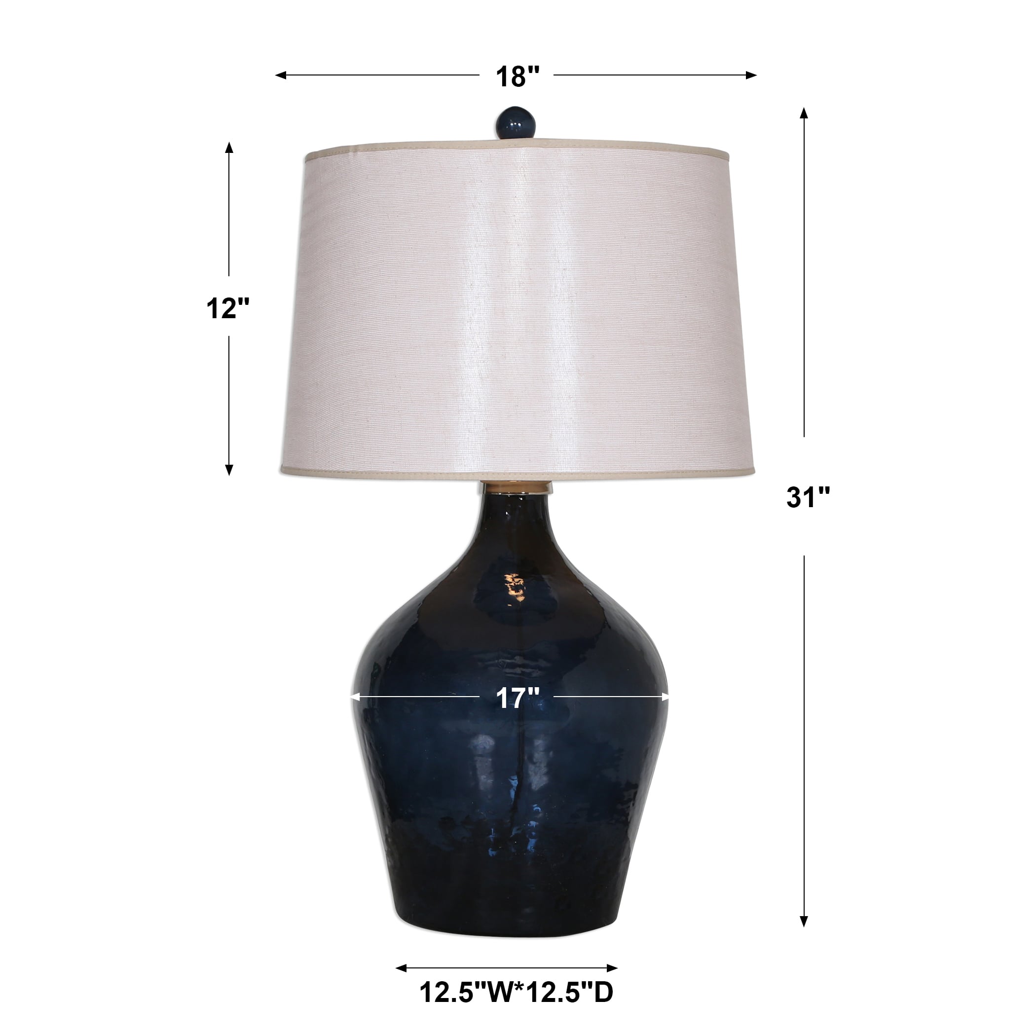 Lamone Blue Glass Lamp