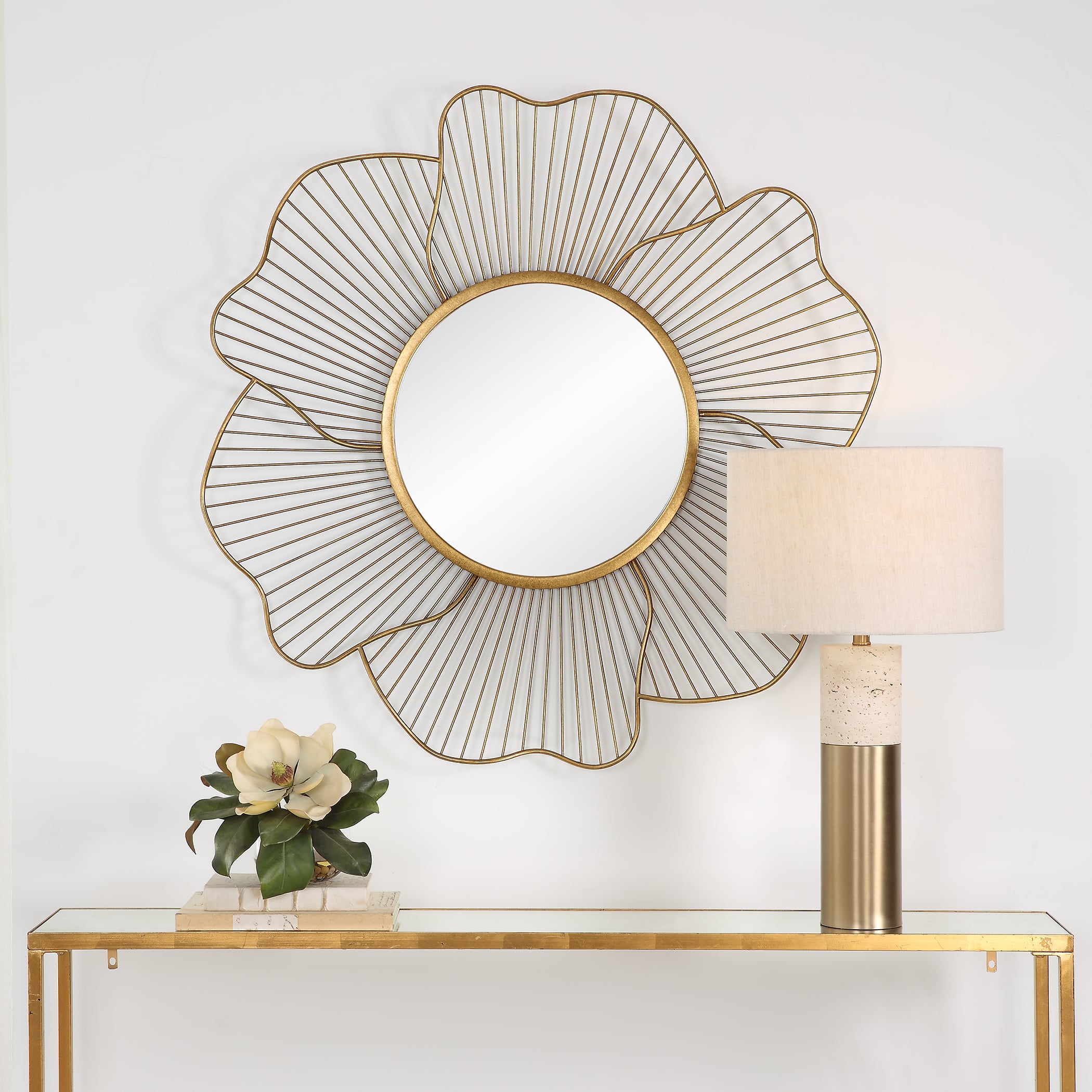 Blossom Gold Floral Mirror
