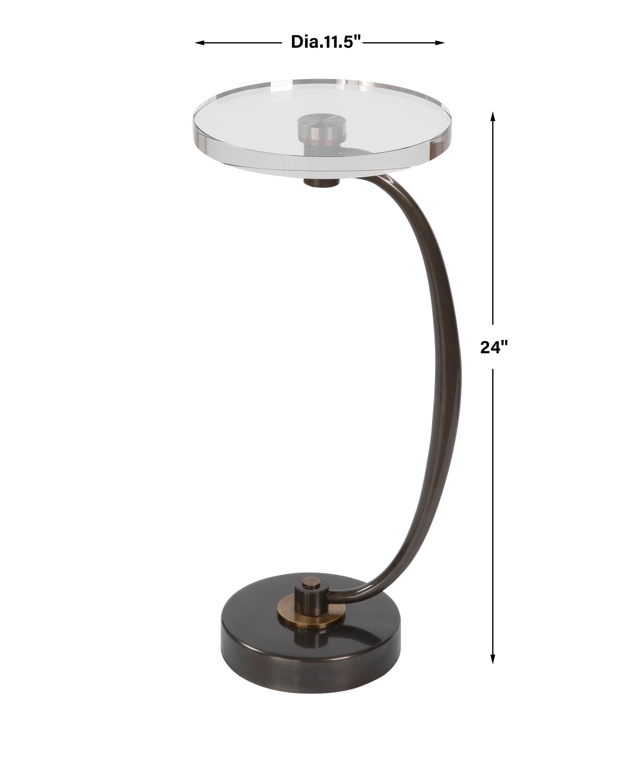 Uttermost Accent Furniture - Occasional Tables Waveney Bronze Drink Table