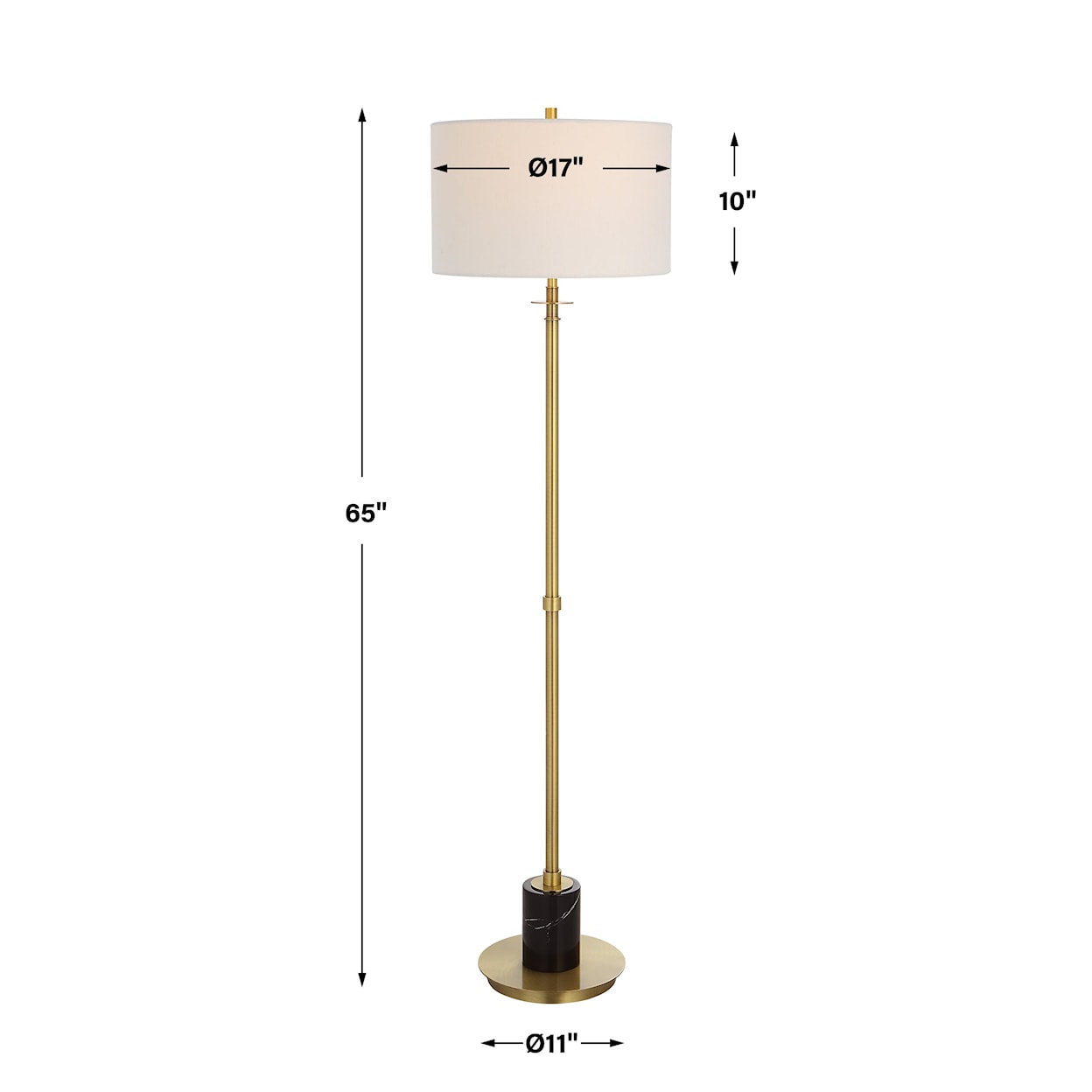 Uttermost Guard Guard Brass Floor Lamp