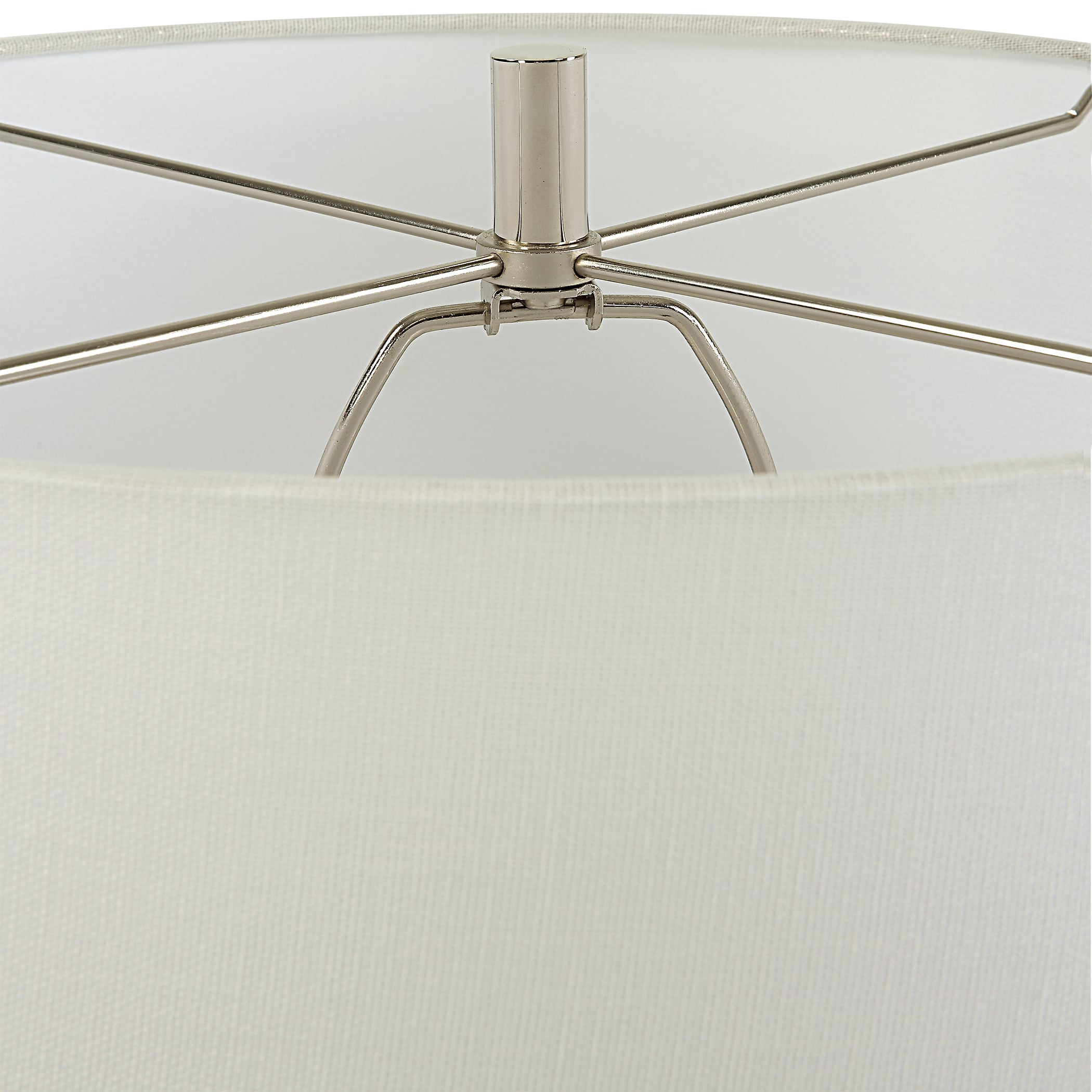 Twisted Swirl White Table Lamp