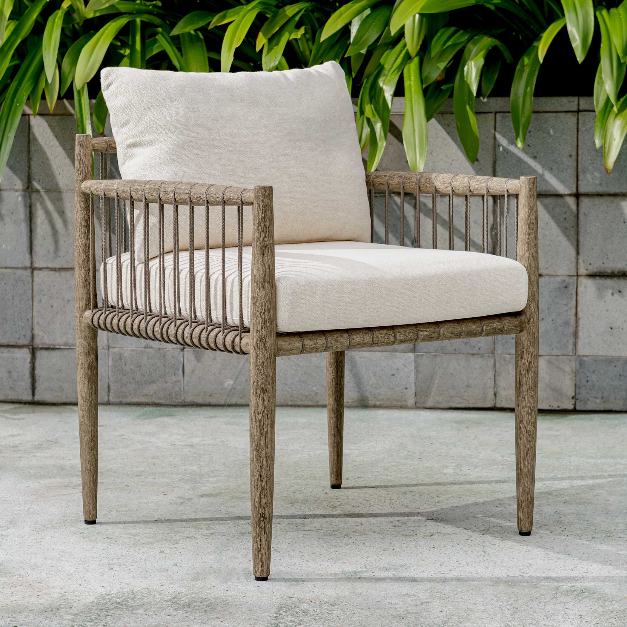 Uttermost Borneo Borneo White Outdoor Dining Chair