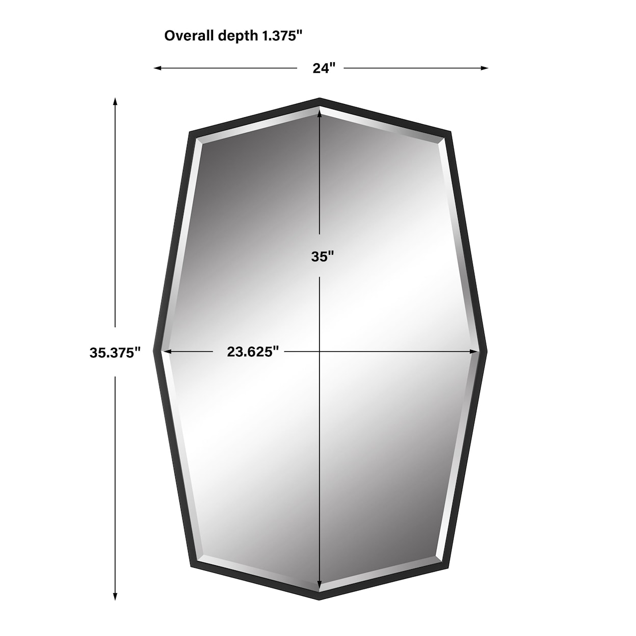 Uttermost Facet Octagonal Iron Mirror