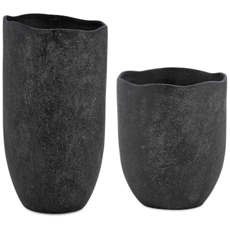Komorebi Indoor-Outdoor Black Vases