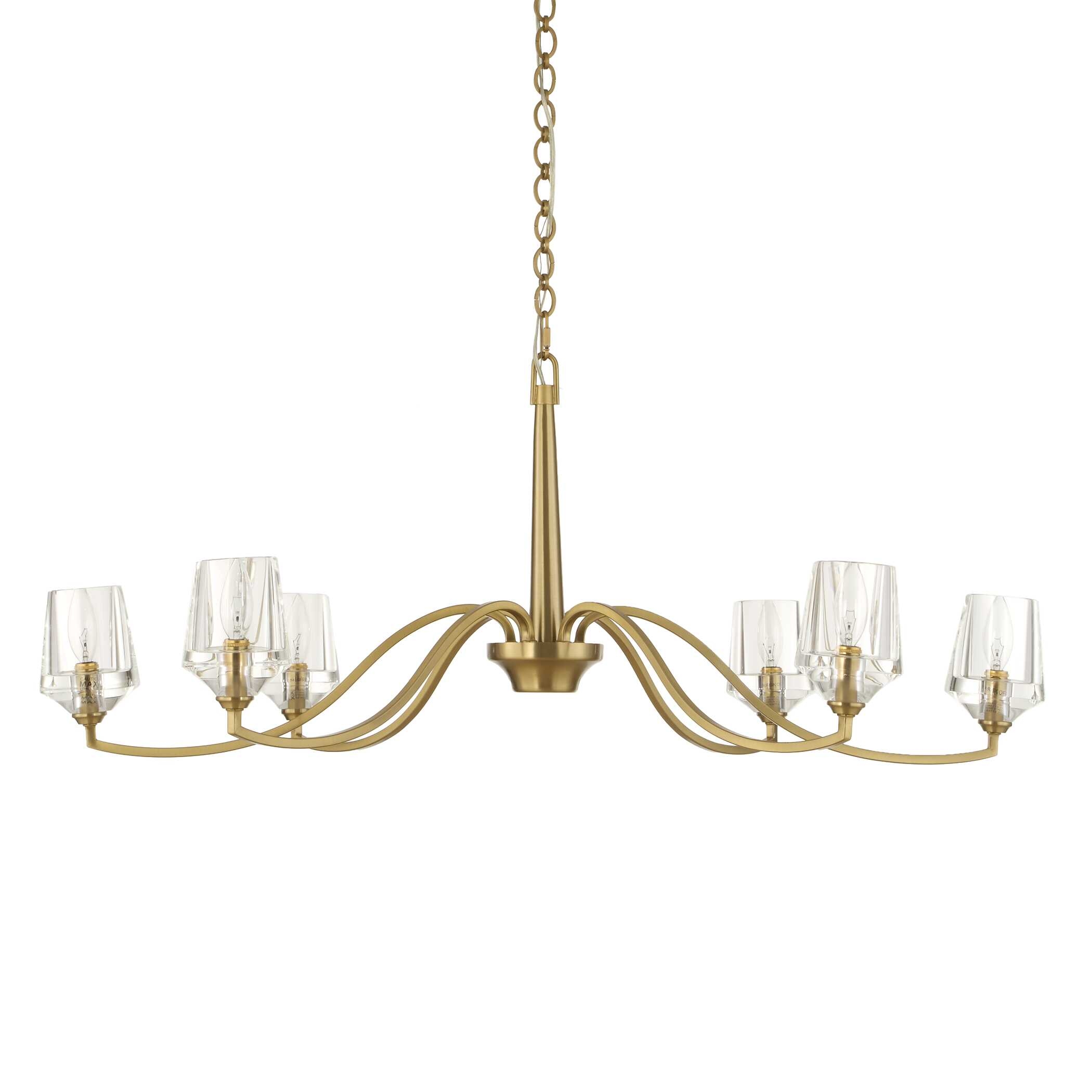Barcelona 6 Light Brass Chandelier