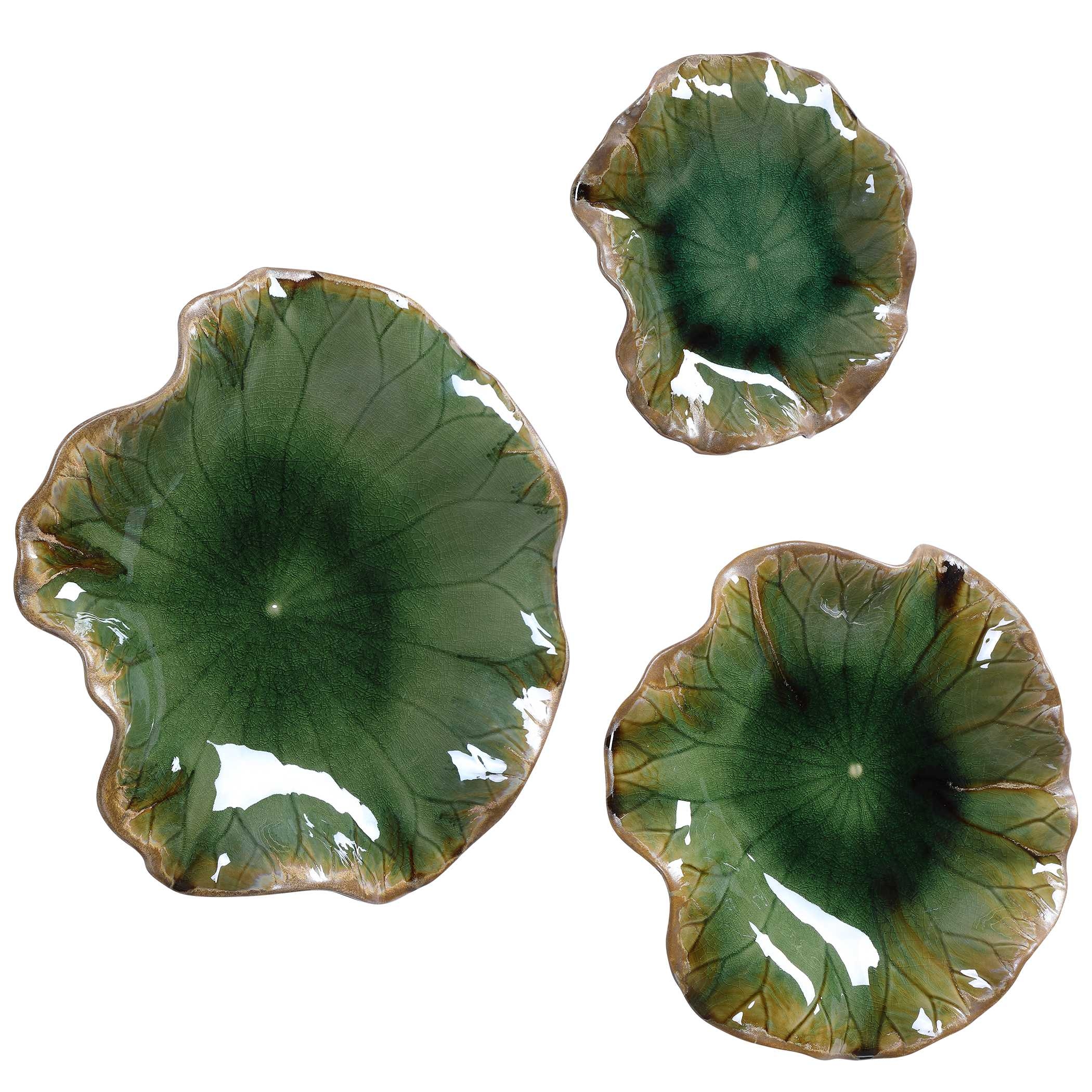Uttermost Abella Abella Green Ceramic Wall Decor