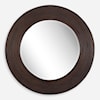 Uttermost Dutton Dutton Dark Walnut Round Mirror