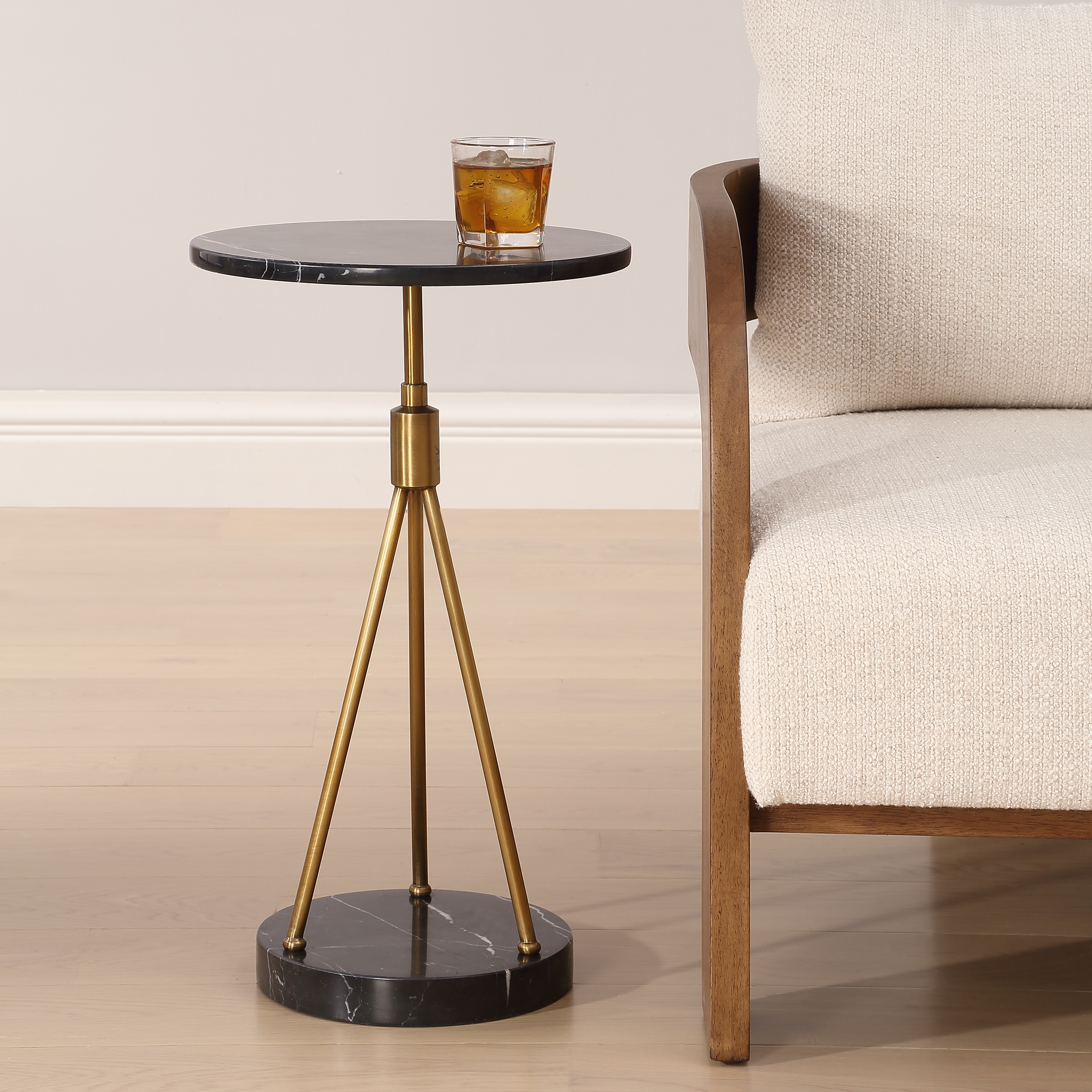 Uttermost Rosston Rosston Black Marble Accent Table