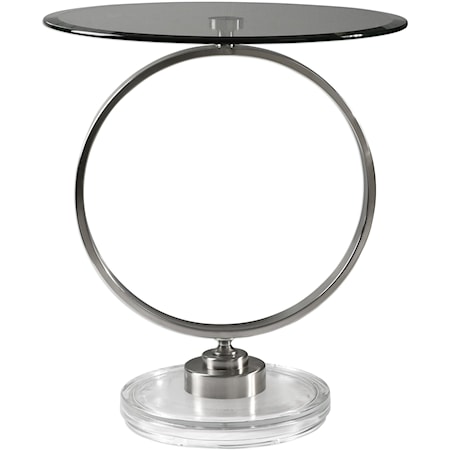 Dixon Brushed Nickel Accent Table