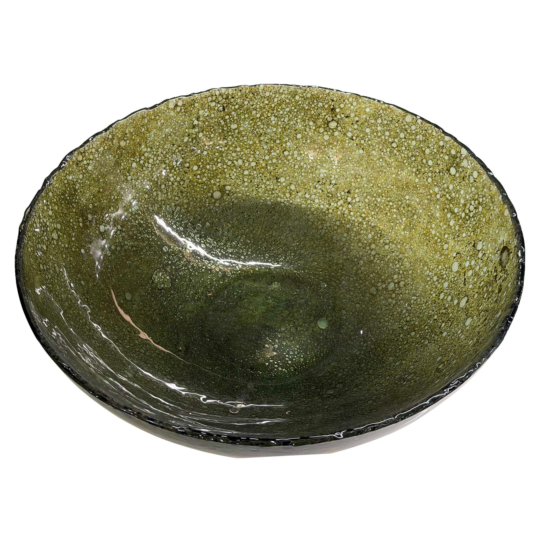 Uttermost Veridian Shimmer Veridian Shimmer Earthy Glass Bowl