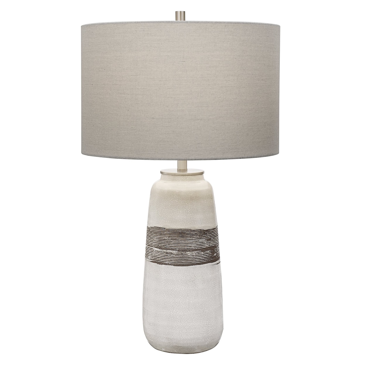 Uttermost Table Lamps White Crackle Table Lamp