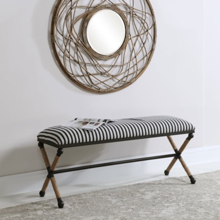 Braddock Striped Bench