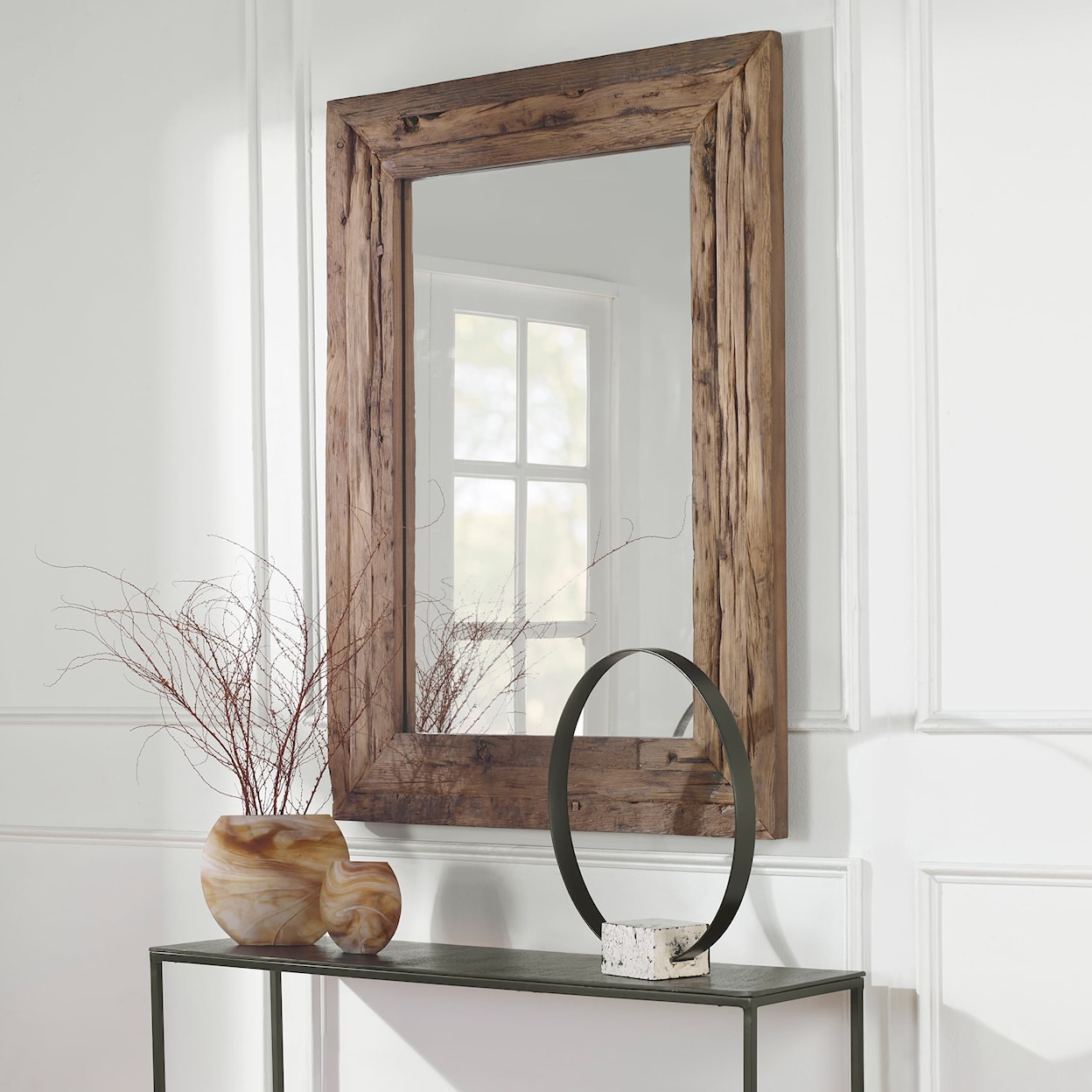 Uttermost Rennick Rennick Rustic Wood Mirror