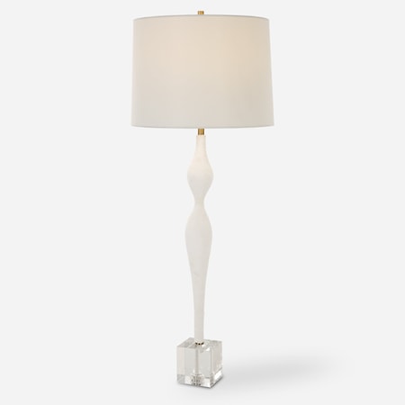 Helena Slender White Table Lamp